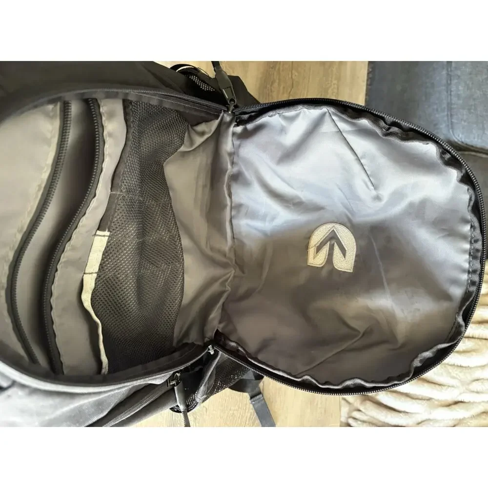 The North Face Stalwart Black Backpack 26L Laptop Sleeve Company Logo